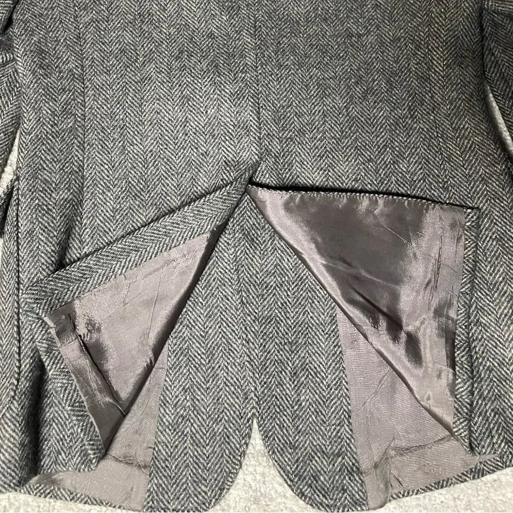 Vintage John Peel Ltd. Classic Tweed Wool Gray Men's Sports Coat (Size: 40R)